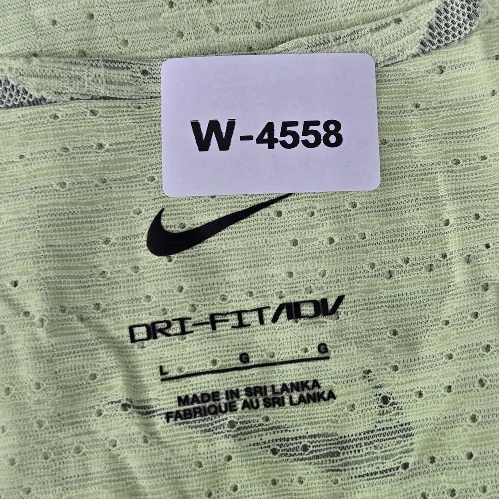 Nike Women Tank‎ Top L Neon Yellow Activewear DRI-FIT ADV Scoop Neck Pullover